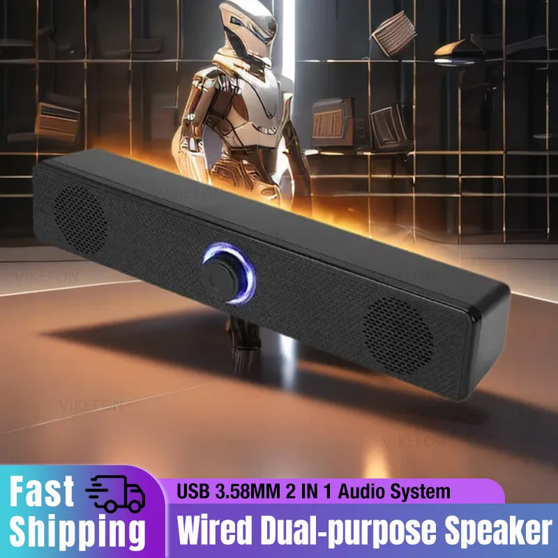 

Strip Sound System High-quality Bluetooth Wired Dual-purpose High-volume Microphone USB 3.5mm Speaker Home Surround Audio System
