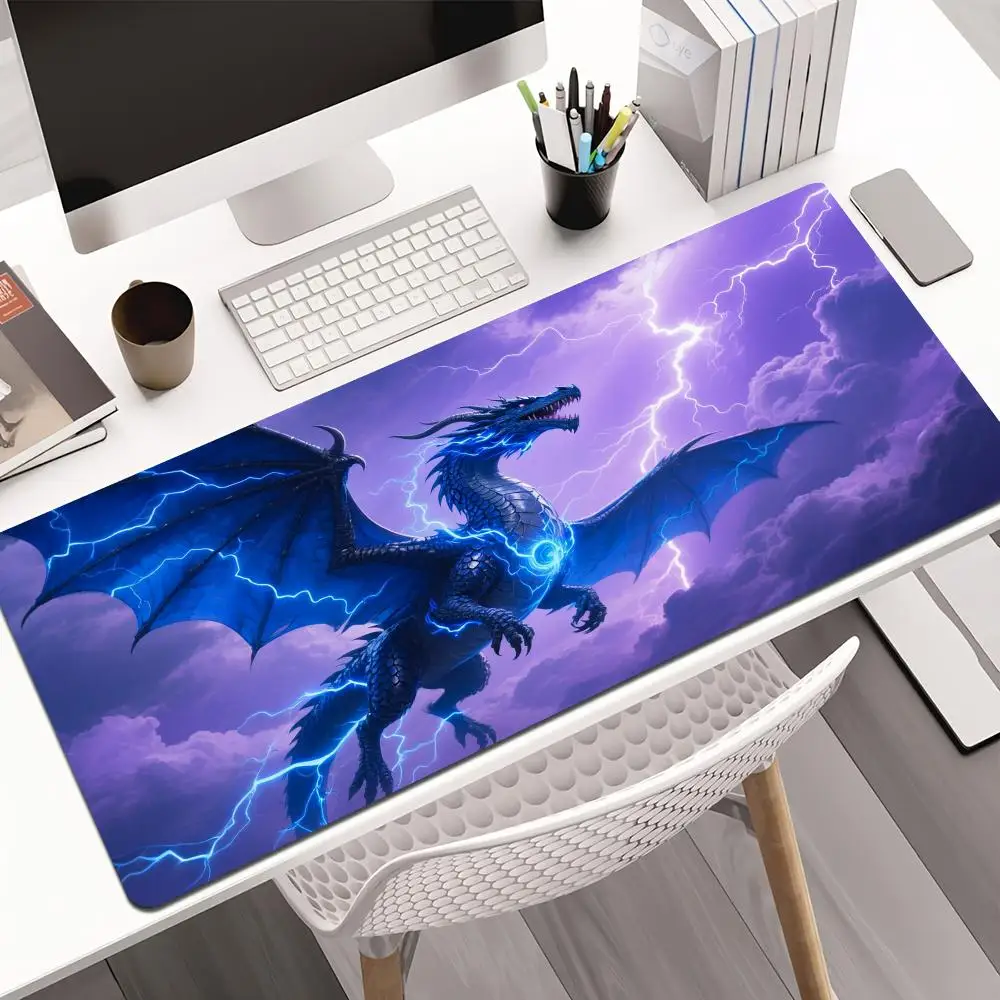 لوحة ماوس Lightning Flying Dragon المطاطية المضادة للانزلاق، ملحقات الكمبيوتر، لوحة ماوس مناسبة للمكتب واللعبة