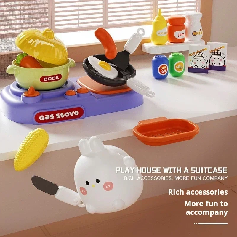 

DIY Kitchen Cooking Food Tableware Play House,Simulated Medical Makeup House Play Set Role Play Pretend Game Toys Gift for Kids