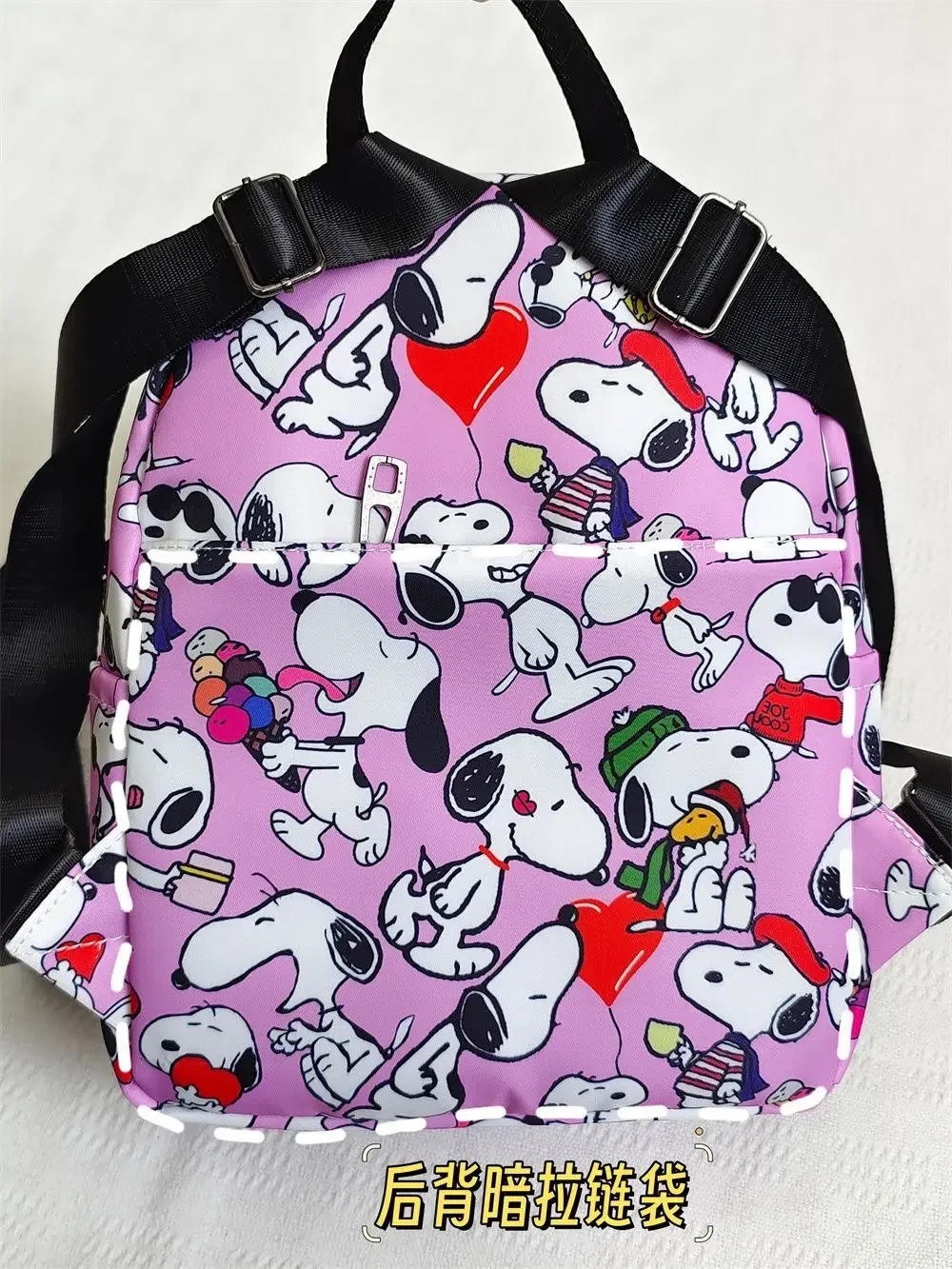 Nylon Outdoor Cartoon Nette Reise Lagerung Tasche Snoopy Mädchen Junge Schulter Tasche Handtasche Niedlichen Rucksack Mini Student Schul