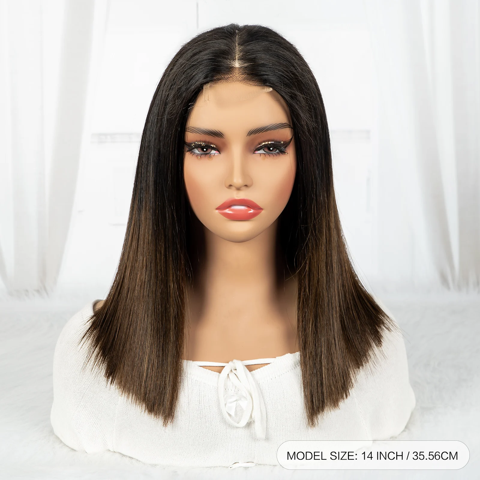 Short 2x6 HD Lace 1BT4# Chocolate Brown Bone Straight Bob Wigs 16A Double Drawn Raw Vietnamese Virgin Human Hair Wigs for Women