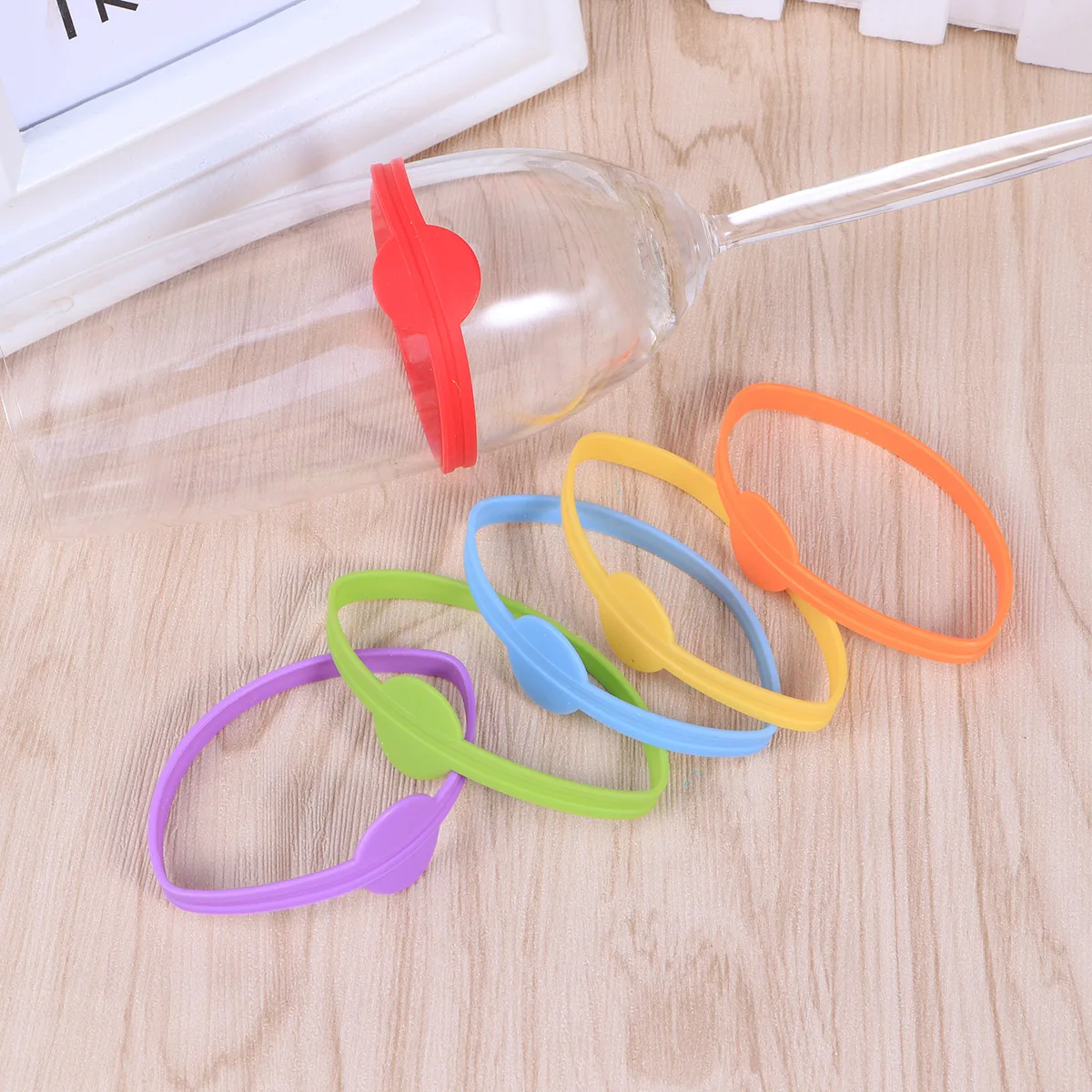 

6 Pcs Identification Circle Drink Markers Decorative Accessories Cup Silicone Label Glass Recognizer Dedicated Reusable