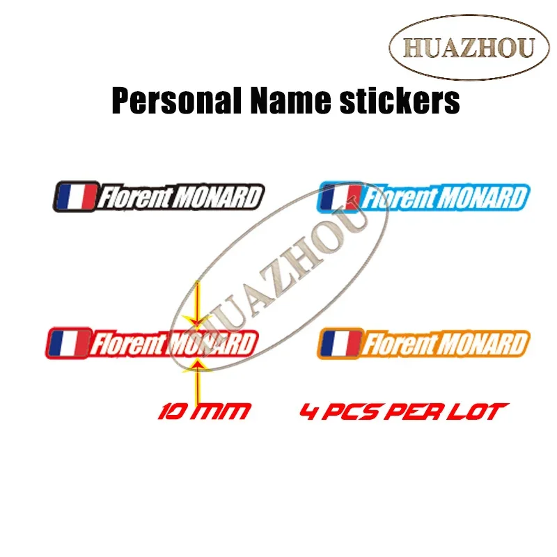 Custom Flag and Name Frame Stickers Vinyl Cycling MTB Road Bike Rider ID Helmet Paint Protection Decorative Decals