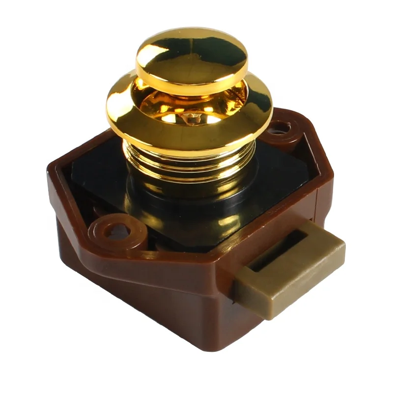 Motore per rimorchio camper OEM 20 pz/scatola RV RV Blocco a pulsante marrone Taglio di alta qualità Dimensioni 20 mm Stile moderno