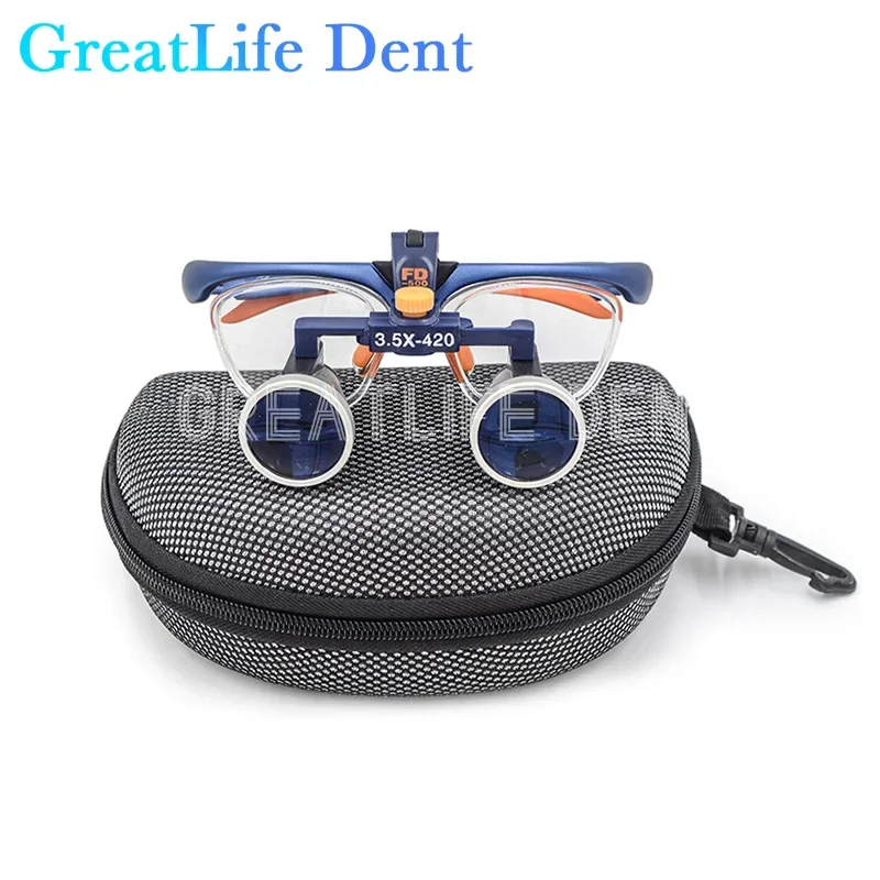 GreatLife Dent 2.5X/3.5X Medical Surgical Dental Original KWS FD-500 Binocular Magnifier Loupes Protective Spectacles Glasses