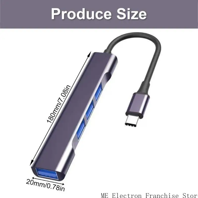 T5EA USB C/USB HUB 4 Адаптер порта для 4 в 1 USB C/USB Hub Dongle 3XUSB2.0+1XUSB3.0
