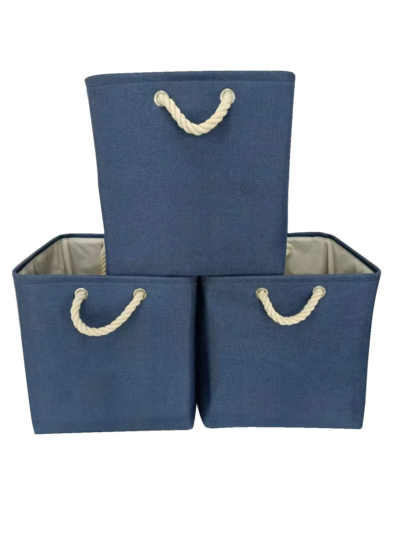 Separate Versatile Linen Storage Basket with Strong Handles - Ideal for Clothes Toys and Household Items Laundry Basket