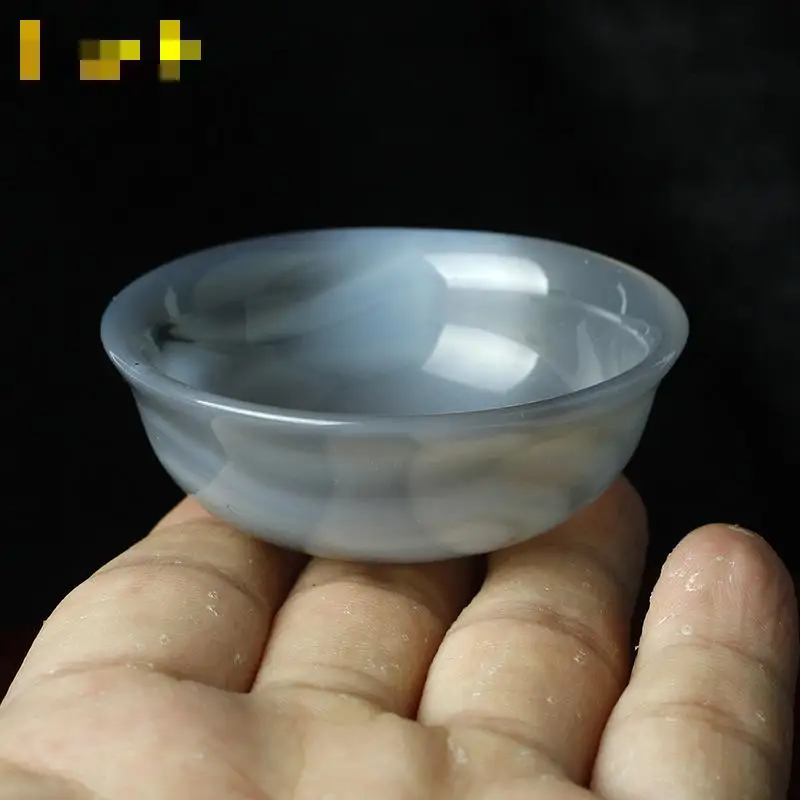 Natural Agate Cup Chinese Tea Ceremony Master Cup Genuine Healing Gemstones Agate Stone Tea Cups Kung Fu Teaset Gifts