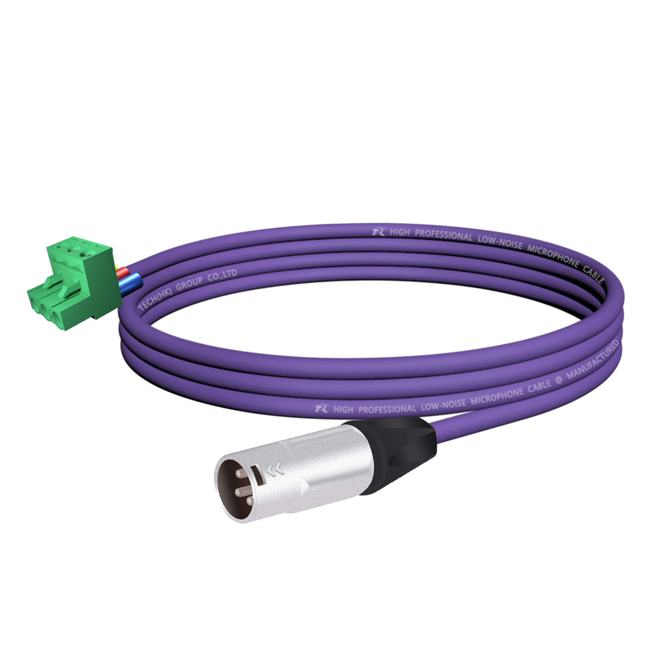 3-poliger XLR-Stecker (Männlich) ​ Steckverbinder, Metallgehäuse, schwarze Schutzkappen für sichere Verbindung an Mikrofone oder Bühnenbeleuchtungssysteme – Detail 9