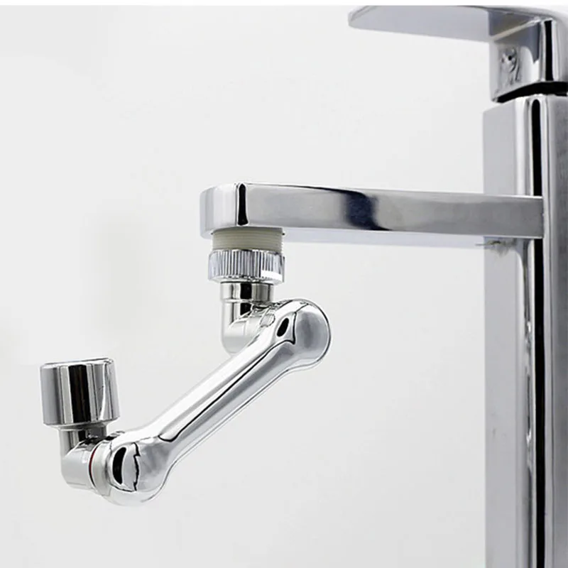 Dual Mode 1440° Rotation Faucet Aerator Splash Kitchen Tap Extend Water Nozzle Faucet 22/24mm Adaptor Faucet Bubbler Robotic Arm