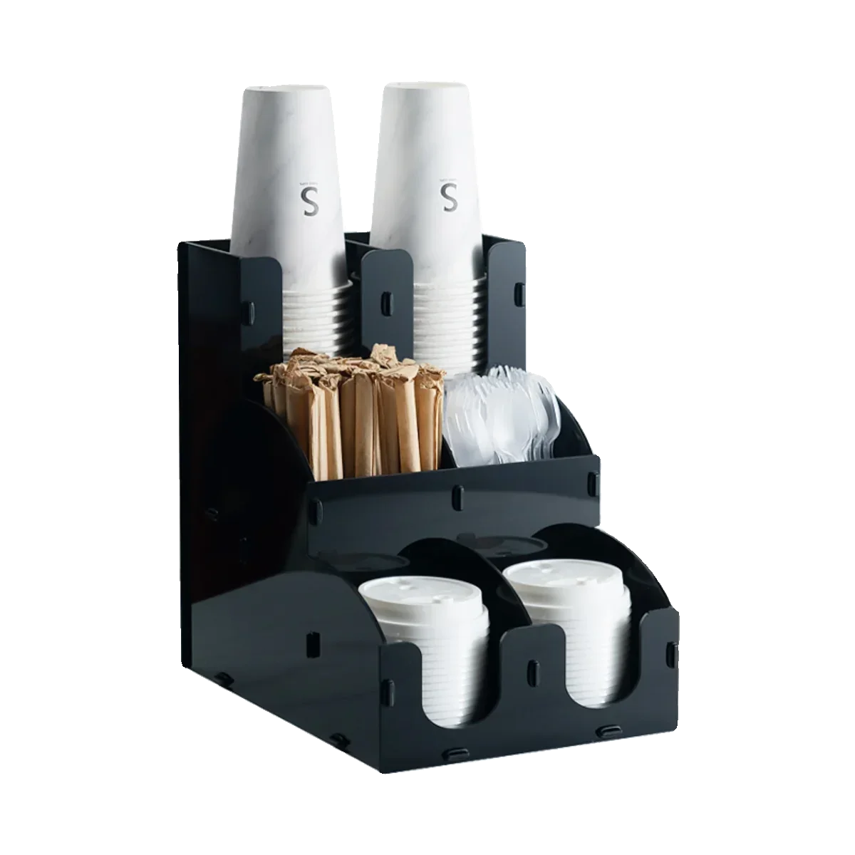 Paper cup holder acrylic multi-functional assembly combination bar storage box milk coffee shop cup holder commercial