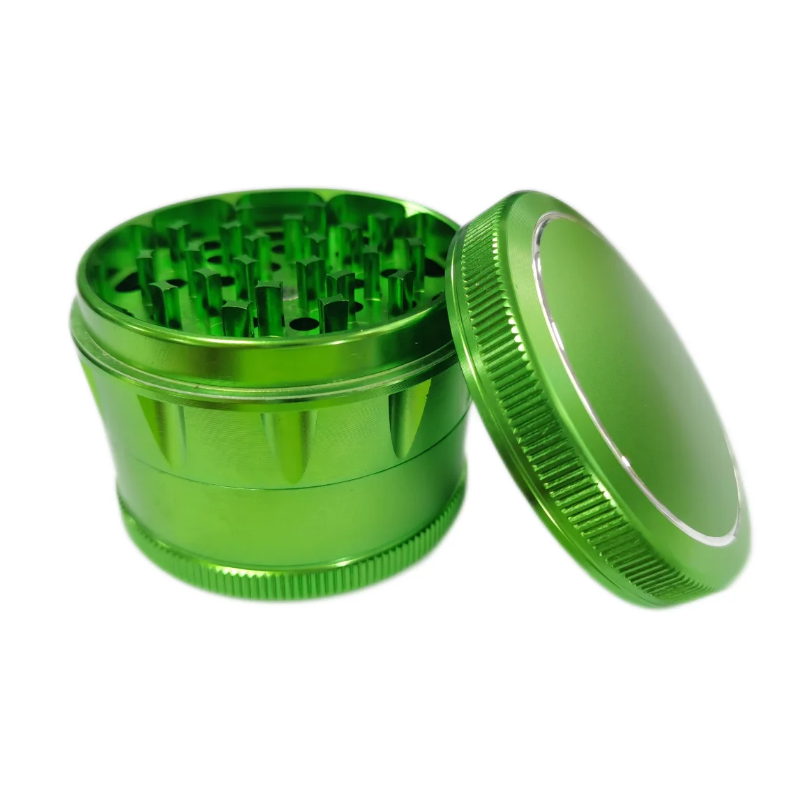 2.5" 4-Layers Aluminum Alloy Metal Tobacco spice Grinder Smoking Herb  Sharp Diamond Teeth Grinder view 4
