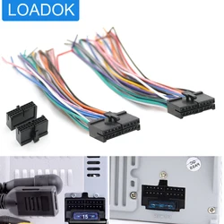Universal 20 Pin Cross T Type Socket Plug Connector Wiring Harness Cable for Jensen Parrot CD DVD Radio Multimedia Player