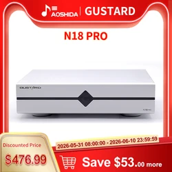 Gustard N18 N18pro Network Ethernet Switch HiFi Audio Ethernet Switch SFP+10M/100M/1000M Adaptive Ethernet Interface 10Mhz Clock