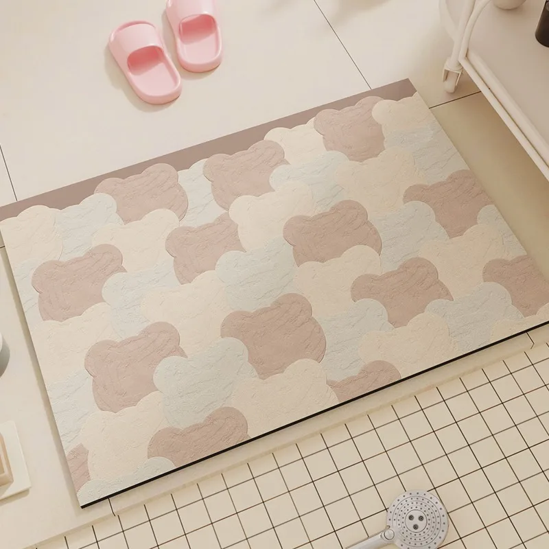 

Water Absorbent Bathroom Carpet Quick-drying Anti-slip Diatom Mud Bath Mat for Kitchen Entrance Doormat Rug Home Decoration 카페트