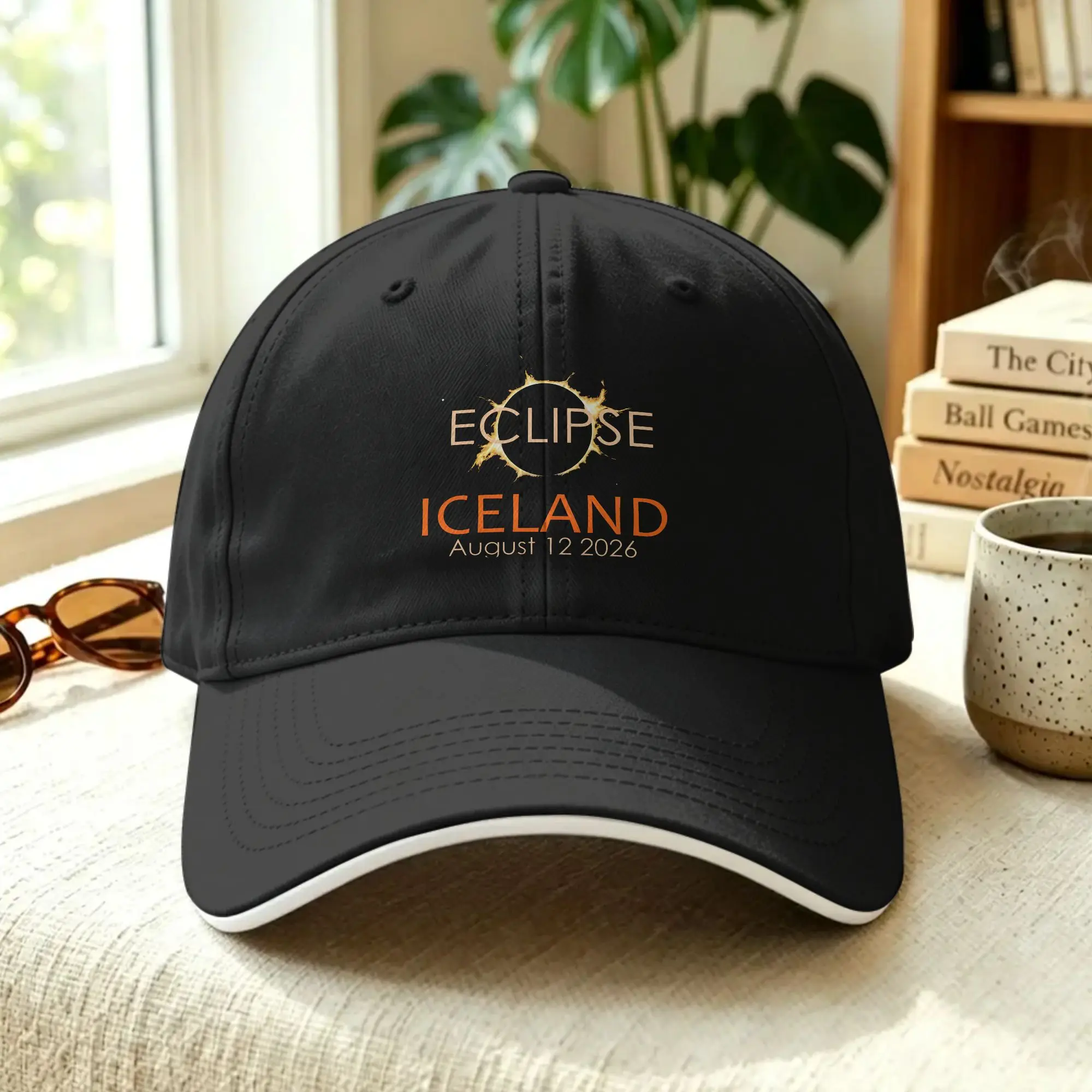 Iceland Total Solar Eclipse August 2026  Baseball Cap  Fashion Unisex Men Trucker Hat Sunscreen Design Outdoor Gym Baseball Caps