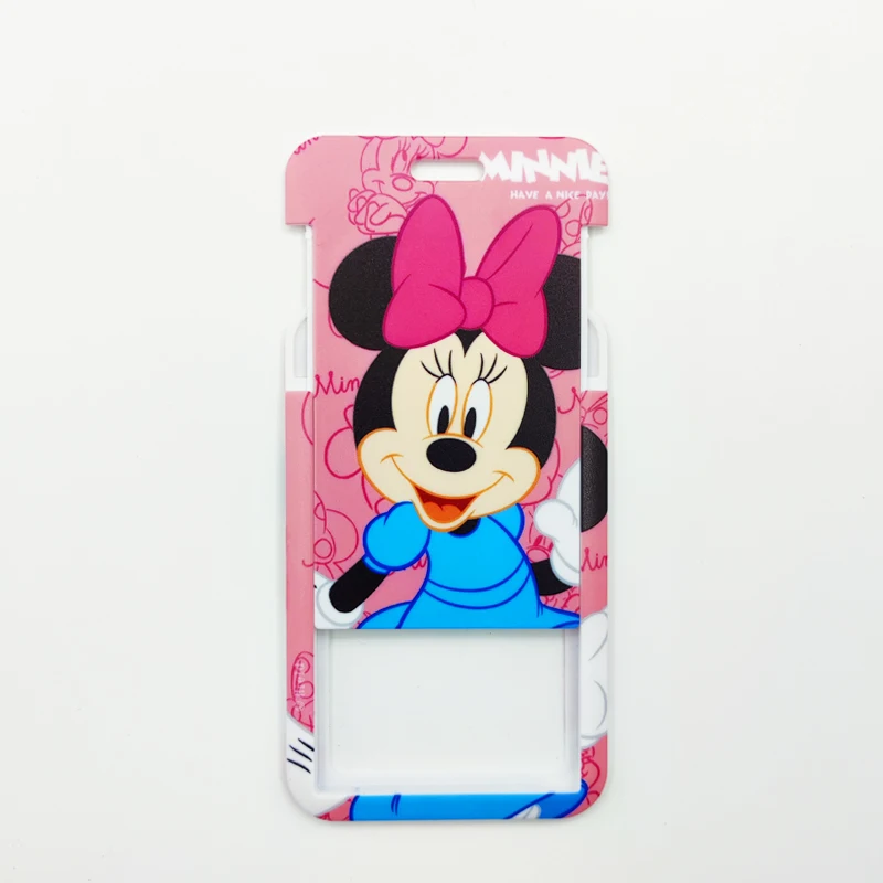 New Arrival Disney Lanyard ID Badge Holder Minnie Credit Card Case Neck Strap Ladies Door Card Holder  Credentials Accessories