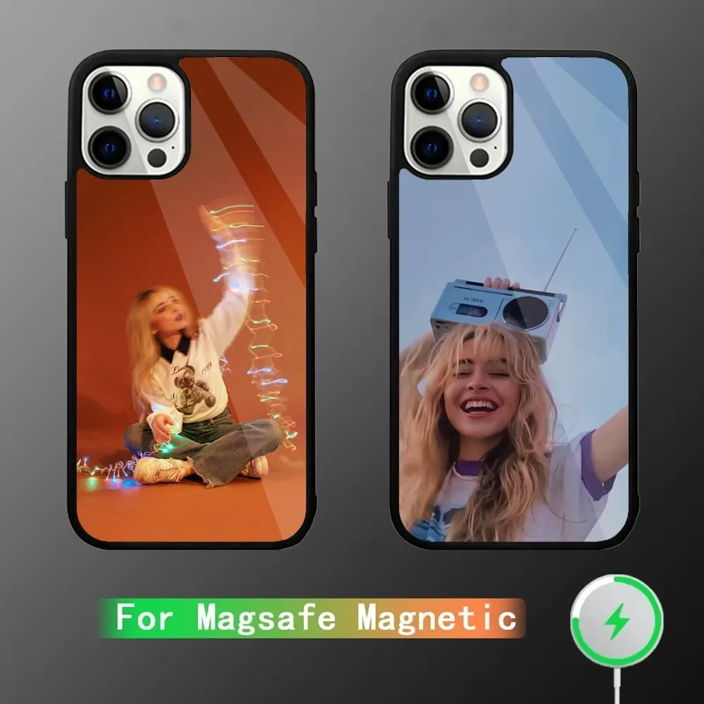 Singer S-Sabrina C-Carpenter  Phone Case For iPhone 15,14,13,12,11,Plus,Pro,Max Mini Magsafe Magnetic Wireless Charging