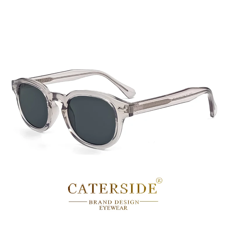 CATERSIDE Retro Runde Männer Sonnenbrille Punk Propionsäure Pin Tempel Luxus Sonnenbrille Frauen Sport Freizeit Party Brillen UV400 – Detail 16