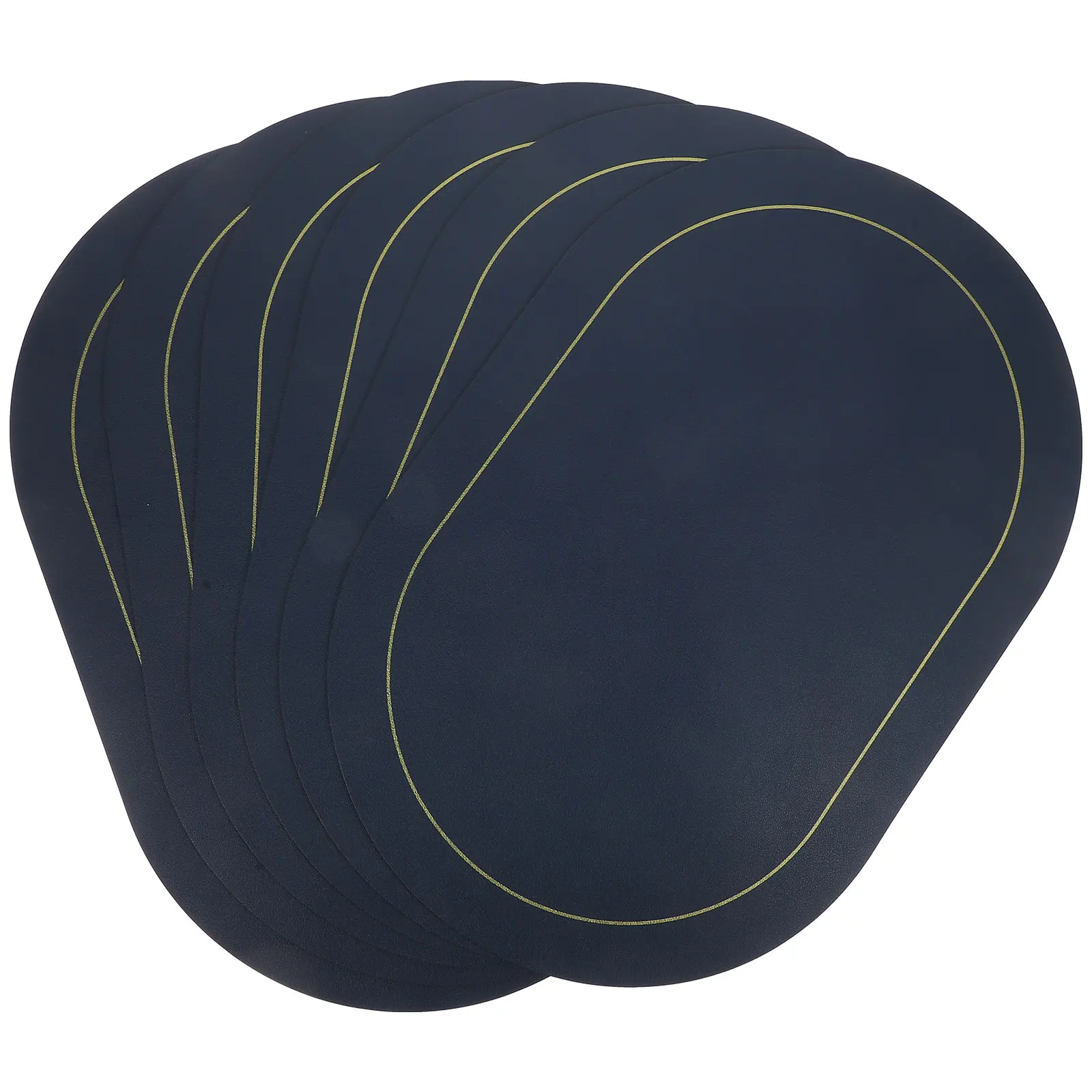 

6pcs Blue Yellow Nordic Placemat Heat Resistant Waterproof Oilproof Place Mats Kitchen Dining Table Decor Modern Pu