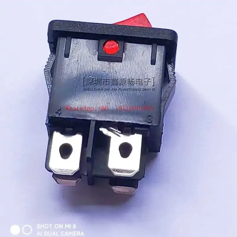 2026GOOD Black Red 6A 250VAC Power Supply, Rocker Switch 4 Feet With Light Boat Switch