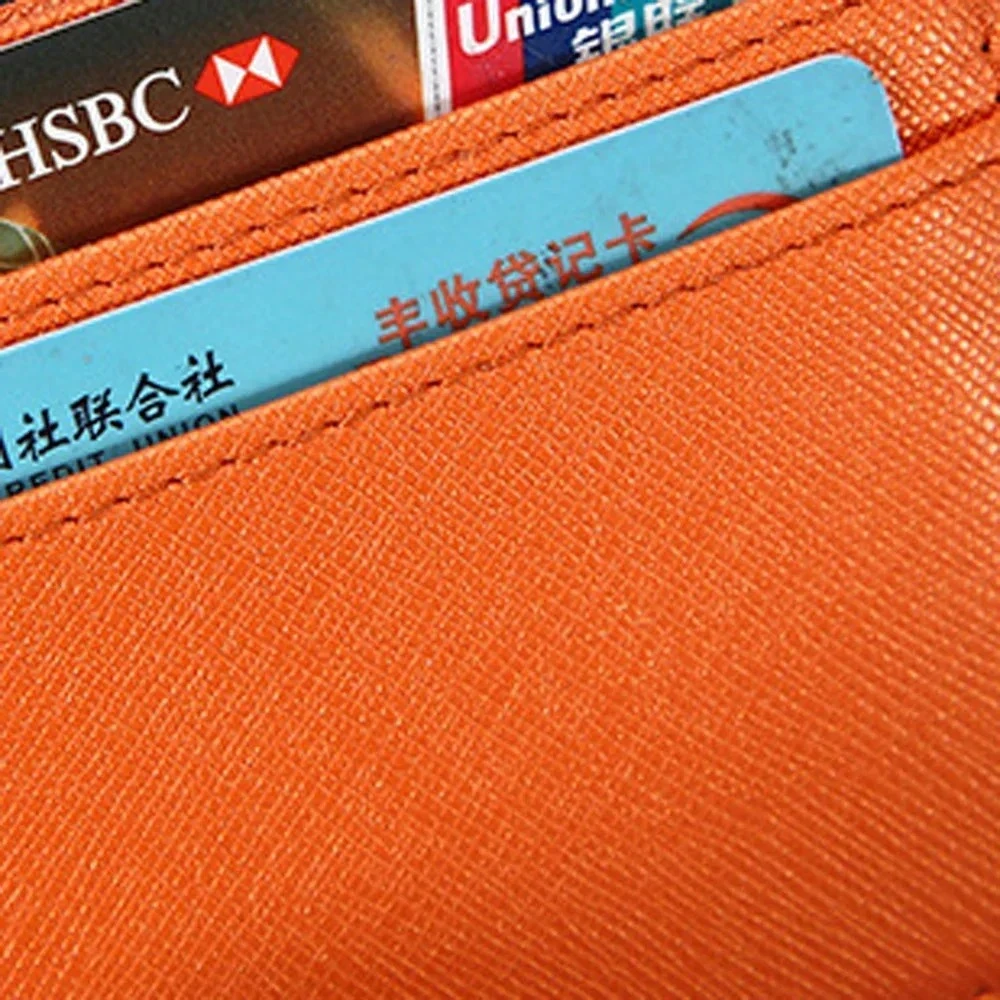 Minimalist Women Men Leather Slim Wallets Coin Purse Business Sle ID Card Holder Double Side Cards Storage Wallet High Quality - view 5