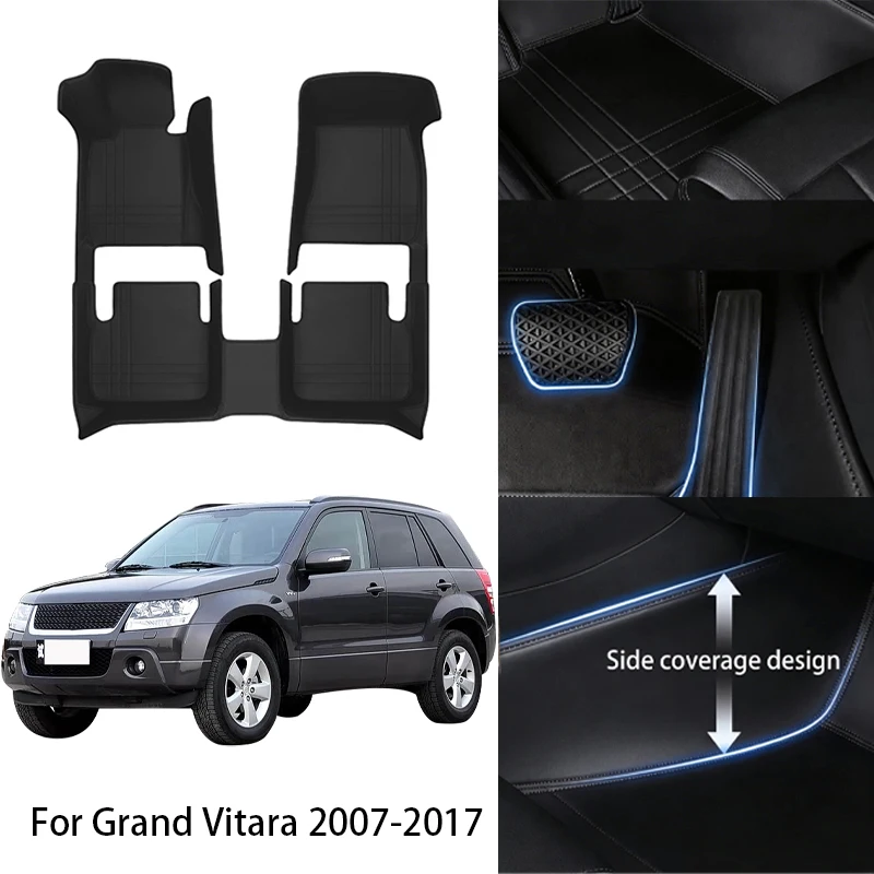 Custom Fit PU Leather Car Floor Mat For Suzuki For Grand Kizashi Grand Vitara ignis Jimny 2007-2019 Auto Interior Accessories