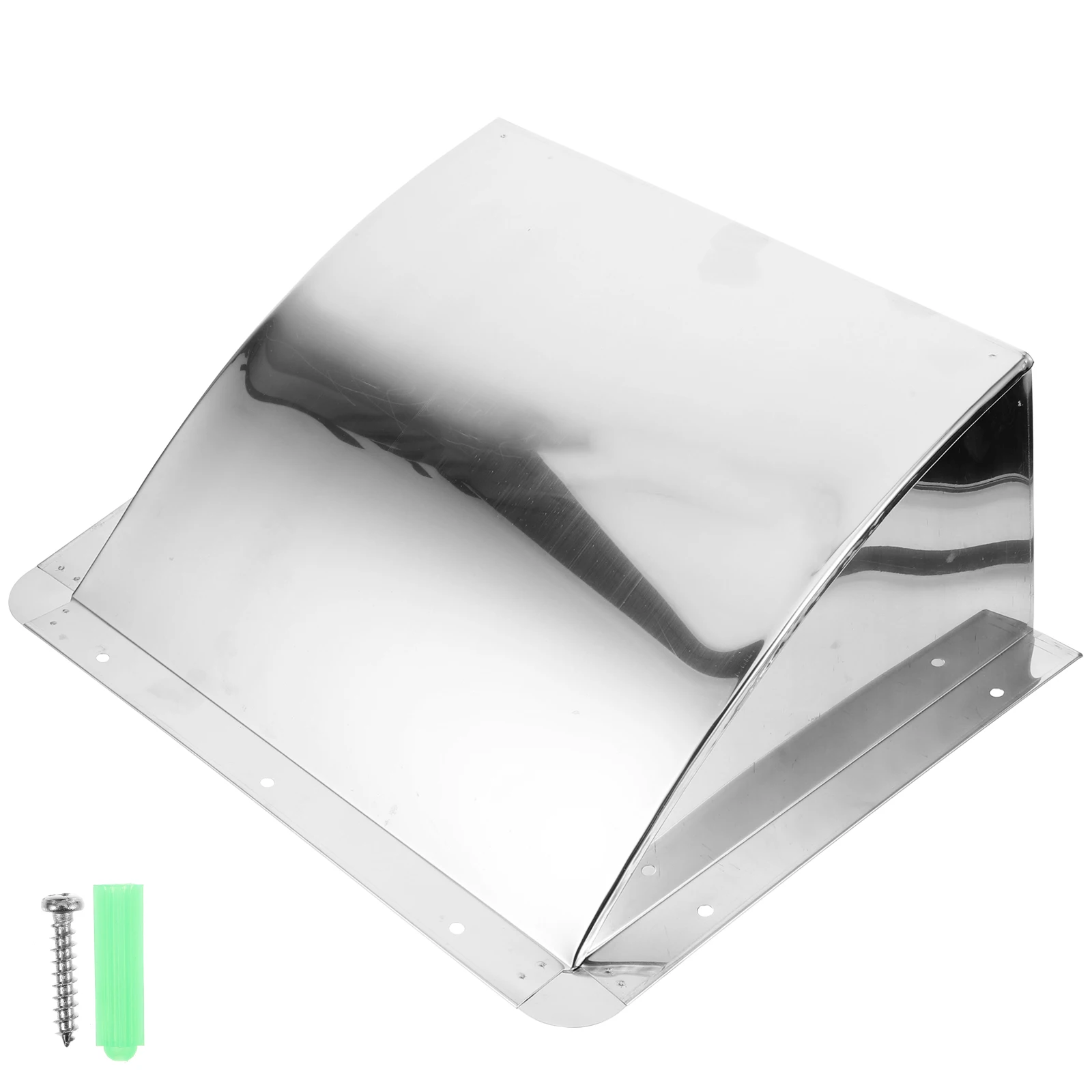 Stainless Steel Exhaust Vent Hood Cap 8 Inch Ducting Outlet Kitchen External Wall Anti Rust Deformation Smooth Surface Safe