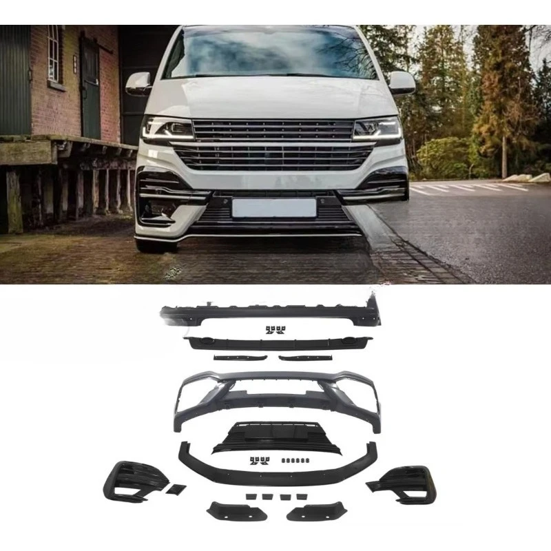 For VW Multivan TransportT6.1 Car Front Rear Bumper Lip Splitter Diffuser Body Kit Bumper Guard Protector Cover Car Accessories