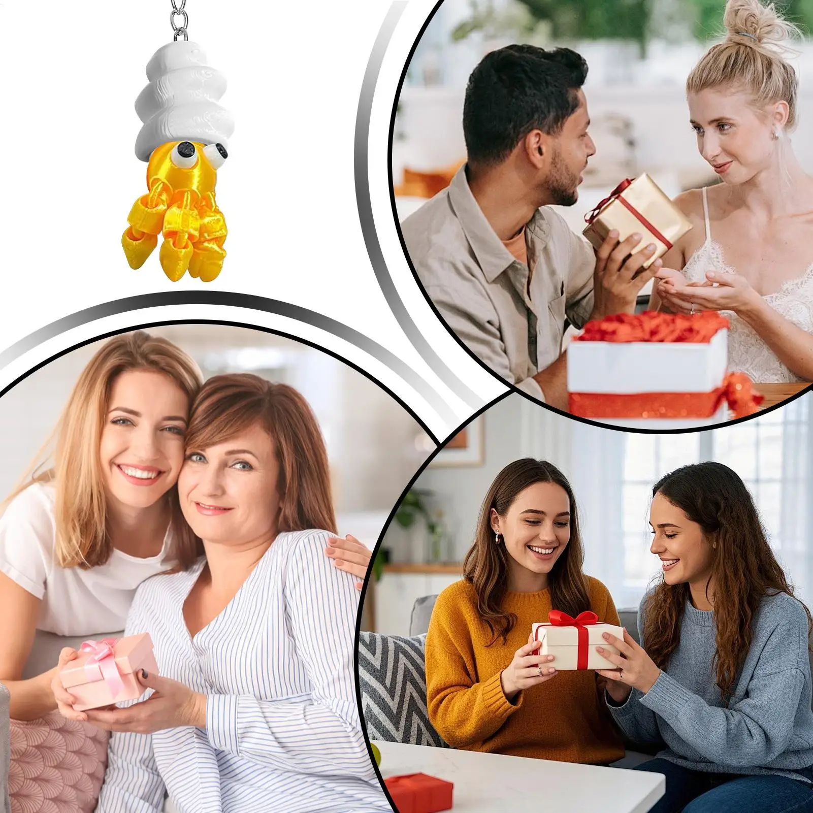 

3D печатные игрушки-отшетки, краб-отшельник, 3D печатные динамические игрушки в виде животных, снятие стресса, успокаивающие украшения для рабочего стола, домашние офисы