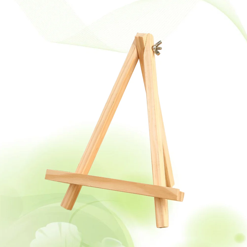 A-Frame Easel Photo Bracket Tabletop Wood Display Portable Painting Triangle Phone Tripod