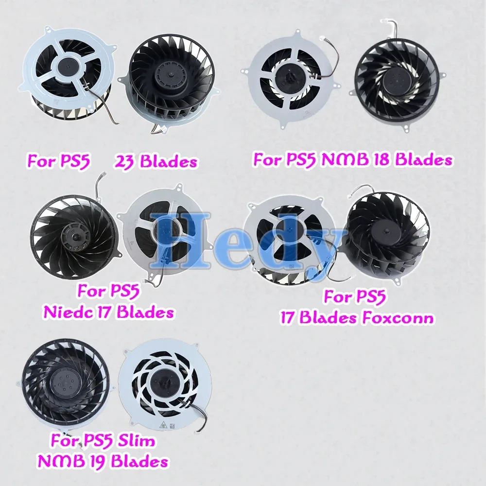 1PC 17/18/19/23 Blades For PS5 Slim Cooling Fan Internal Fan Single Acting Cooling Fan For Sony PlayStation 5 PS5 12V DC 1.90A