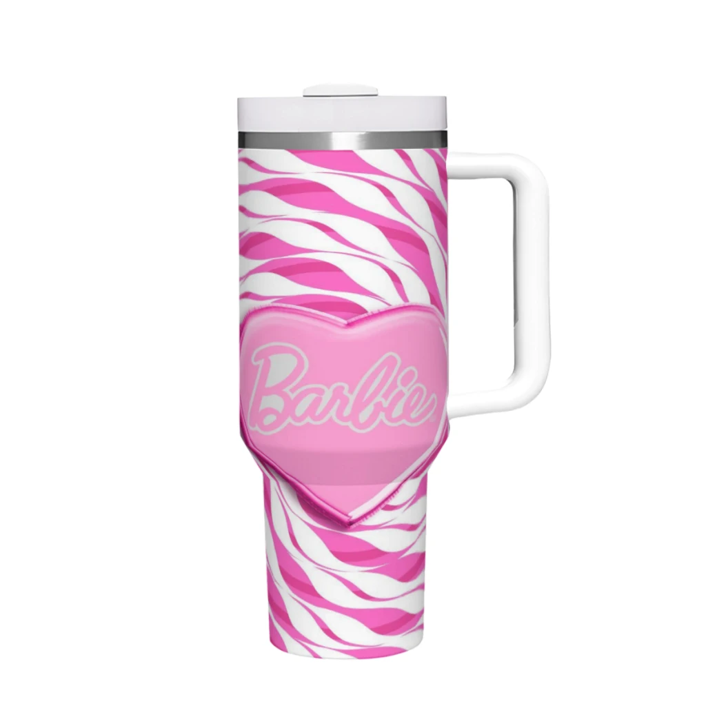 Car Travel Mugs Barbie Hot Pink Barbie Hot Pink Stainless Steel 304 Tumbler Water Bottle 40oz/1200ml