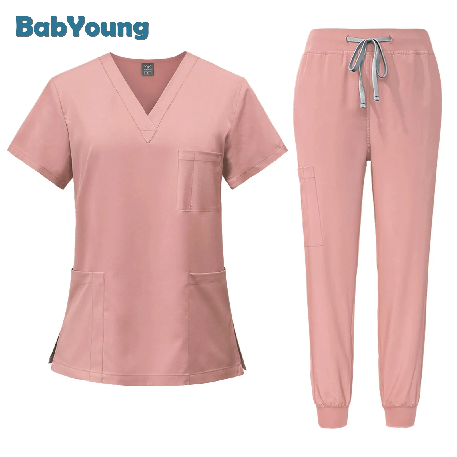 Mehrfarbige Unisex kurz ärmel ige phare Krankens ch wester Uniform Krankenhaus arzt Arbeits kleidung orale Zahn chirurgie Uniformen medizinische Peelings Sets