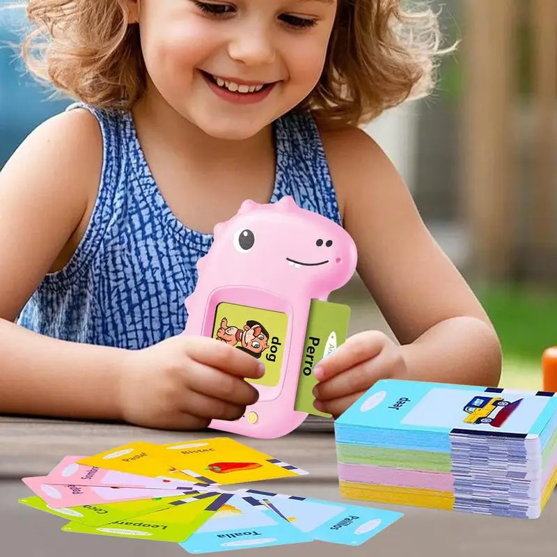 Cartões flash falantes para crianças, jogos educativos interativos para crianças de 1 a 3 anos, bebês, crianças e meninas