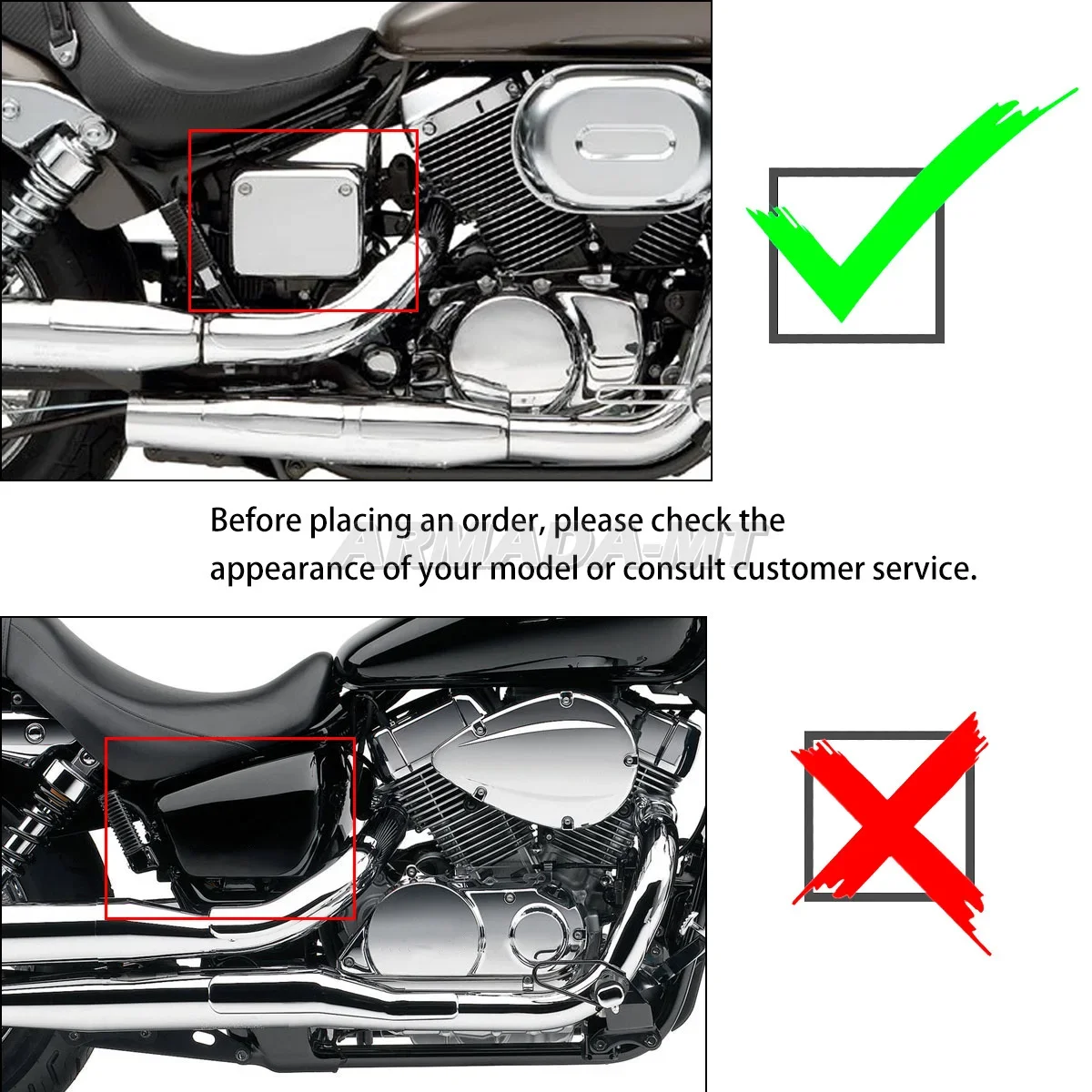 Motorcycle ABS Plastic VT 750 Battery Covers Side Frame Cover Protection For Honda Black Widow Shadow Spirit VT750 DC 2000-2009