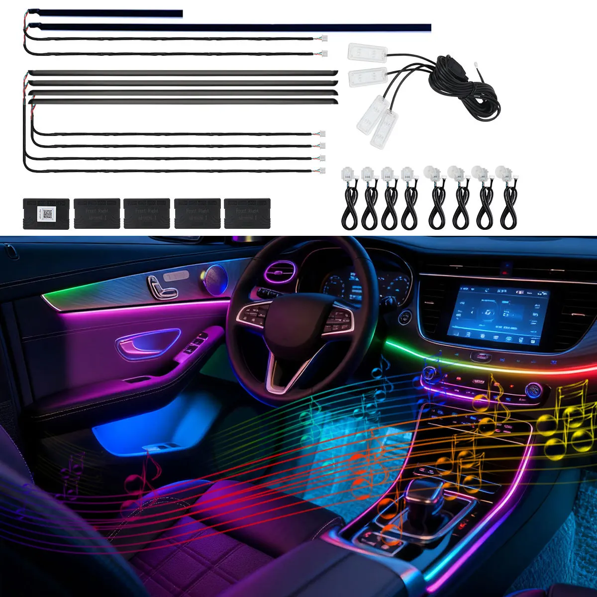 colorful-waterfall-ambient-light-app-dual-control-led-interior-light-non-destructive-install-brightness-adjustable-decor-lamp