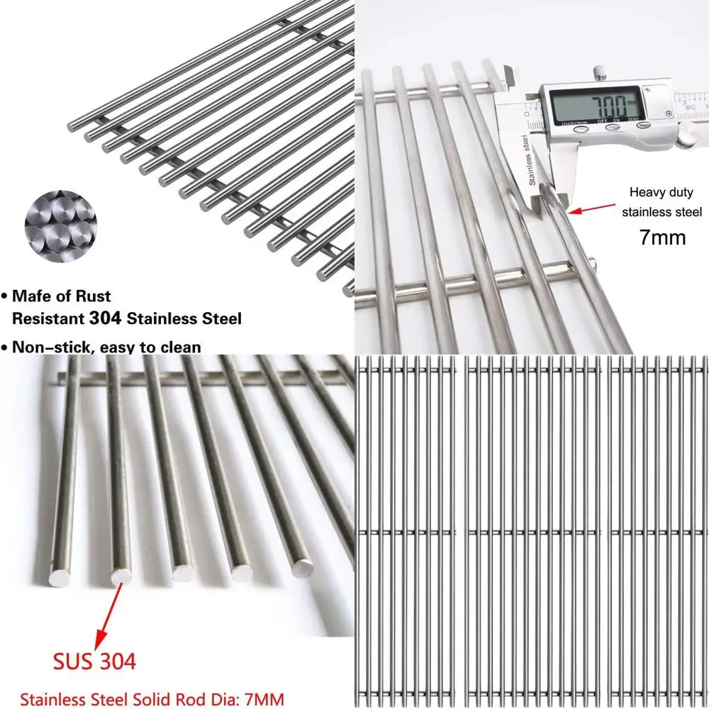 

3-Pack 17.75 Stainless Steel BBQ Grill Grates for Kenmore 148.16156210 & Master Forge 3218LT Series