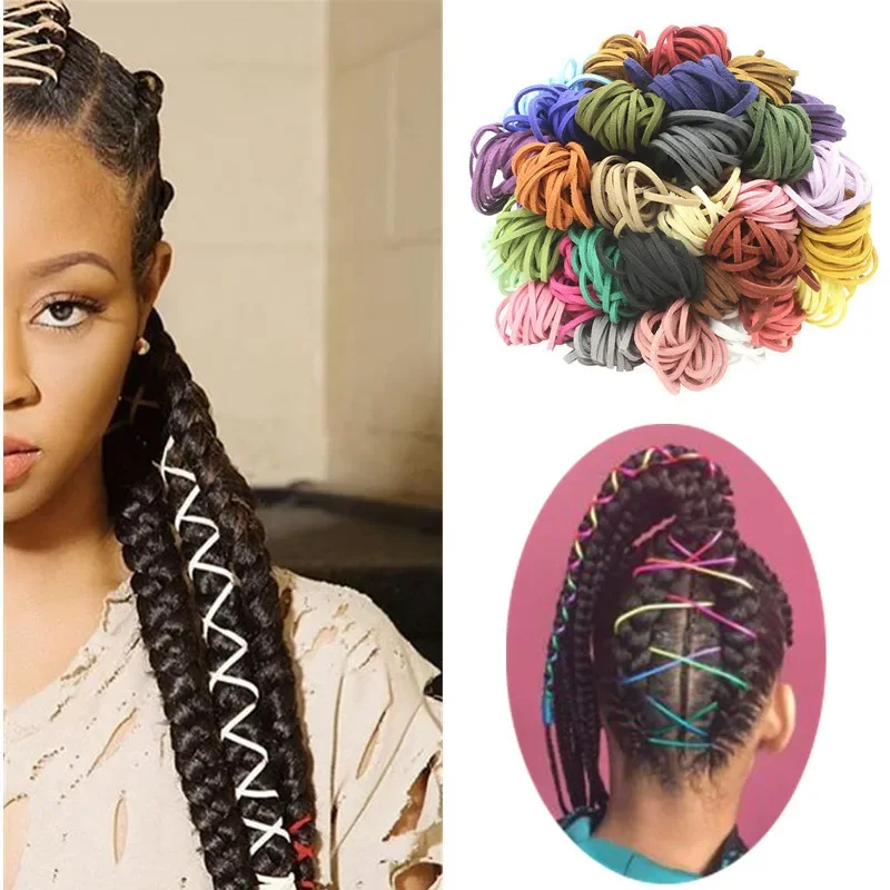 Thin Shimmer Stretechable Braiding Hair Strings African Braid Braided