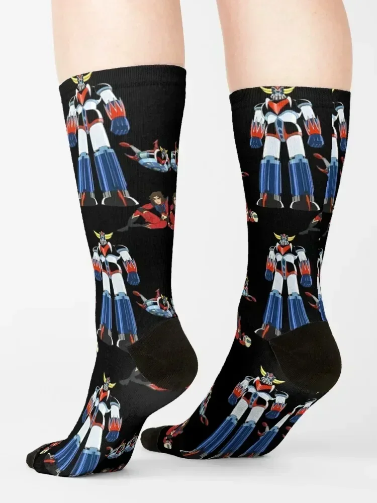 Goldrake - Goldorak Socks basketball christmas gift floral men cotton high quality Socks Male Women's