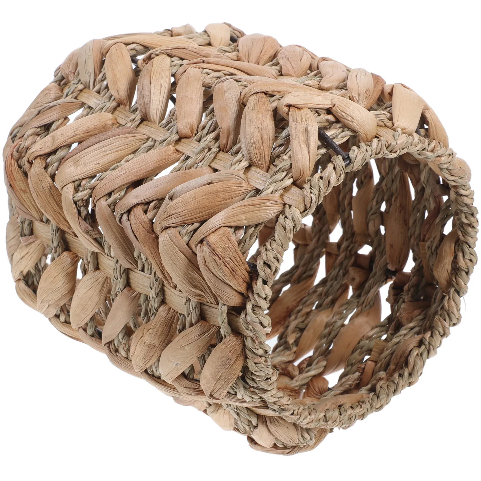 Woven Lampshade for Hanging Pendant Lamp Straw Material Lightweight Easy Install Rustic Style Decorative Lamp Shade Home Use
