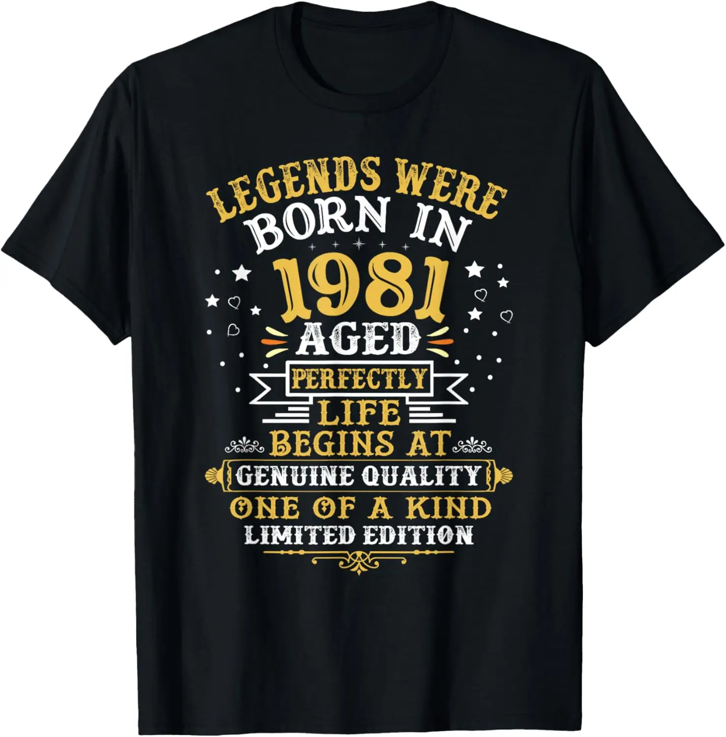 Legend February 1981 Vintage 45th Birthday Tees Made in 1981 T-Shirt Vintage Clothes Tops Graphic T Shirts Camisas Streetwear