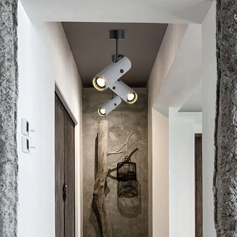 Modern Creative Wabi Sabi Concrete Led Spotlights Personalized Simple Home Lights Restaurant Coffee House Cement Ceiling Lamps