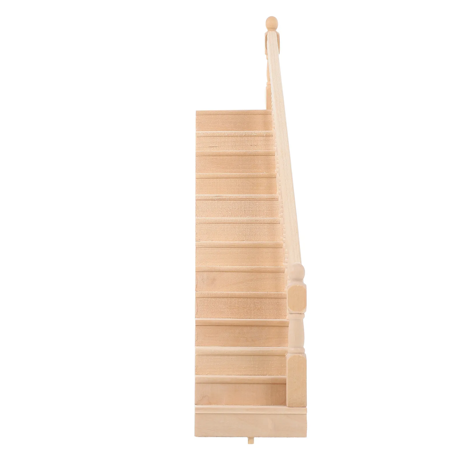 

1Set Mini House Stairs Wooden Stair Decor Delicate Miniature Furniture Accessory for Playhouse Living Room Bedroom