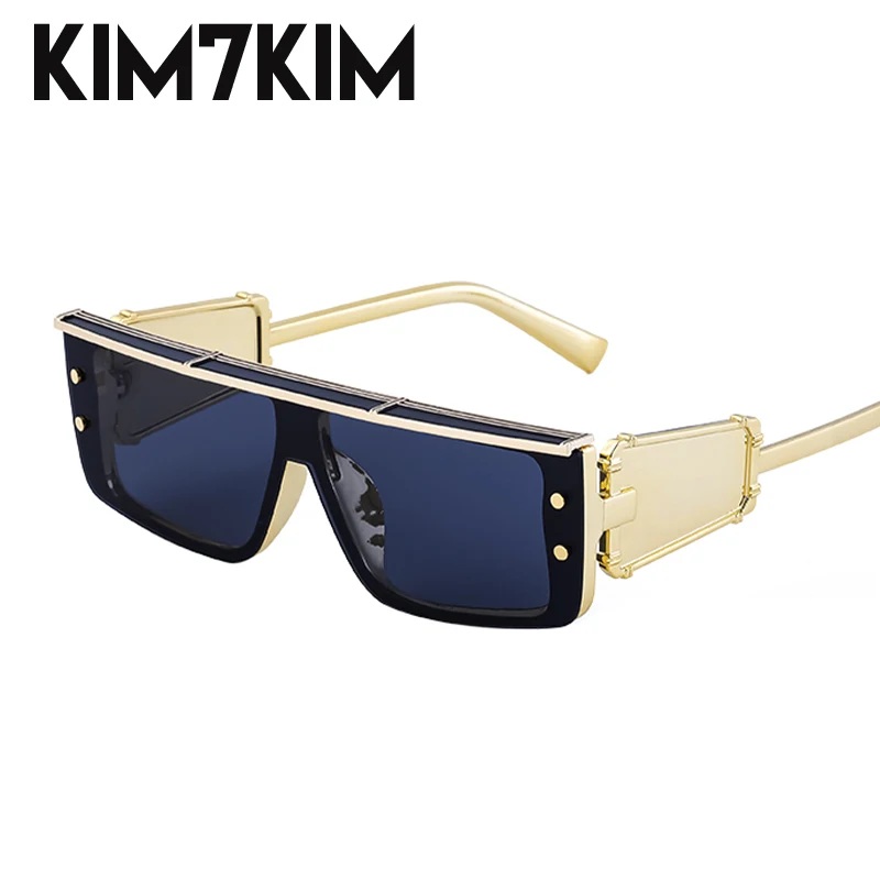 Steampunk Rectangle Sunglasses Women 2024 Luxury Brand  Fashion Small Square Sun Glasses For Men One-Pieces Punk Sunglass Shades