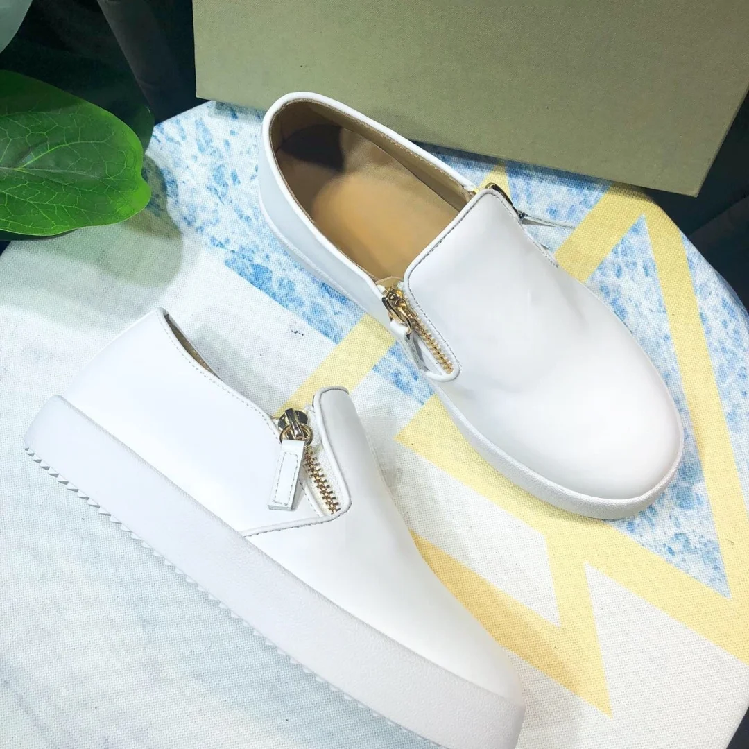 

Top Quality Casual Sneakers for Men Brand Designer Women Tennis shoes Luxury Genuine Leather GZ Loafers Sports shoes 35-48 G1481