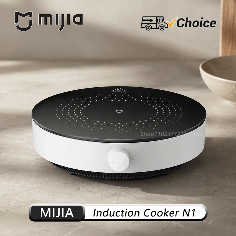 NEW MIJIA Induction Cooker N1, 2100W High-Power, 6 Heat Levels, 8 Safety Protections, Easy Clean,Chinese Version With Adapter