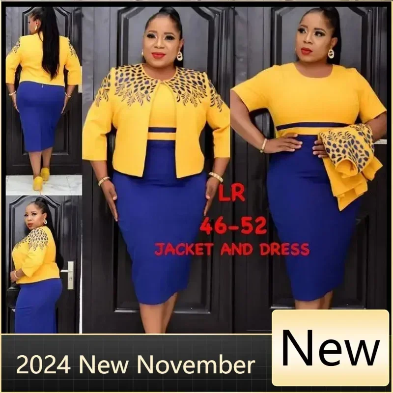 

Customized Printed Coat and Dress Suit for Women, African Turkey Style, Plus Size, Hot Sale, 2025