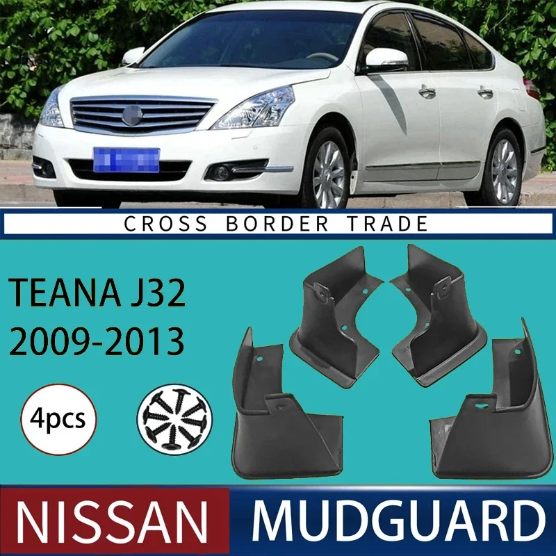 

Automotive Tire Mudguard Waterproof Splash Proof 4pcs Accessories For Nissan Teana J32 2009-2013 2010 2011 2012