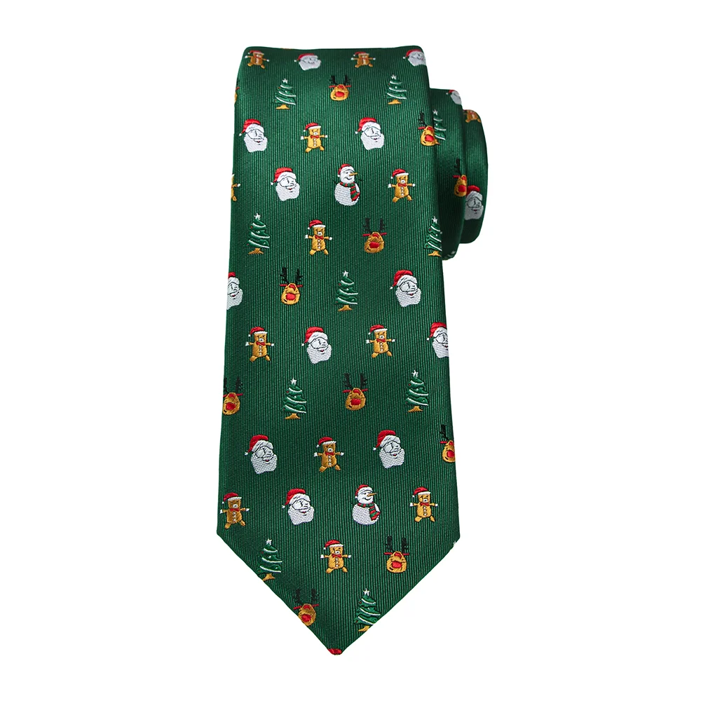EASTEPIC 8 cm Merry Christmas Green Red Blue Black Neckties for Men Festive Season Xmas Gift Snowman Reindeer Kriss Kringle